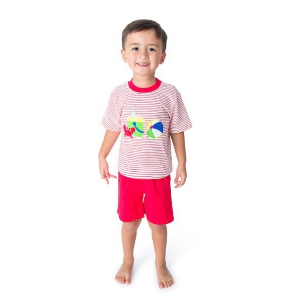 Applique Beach Ball Boy's Short Set